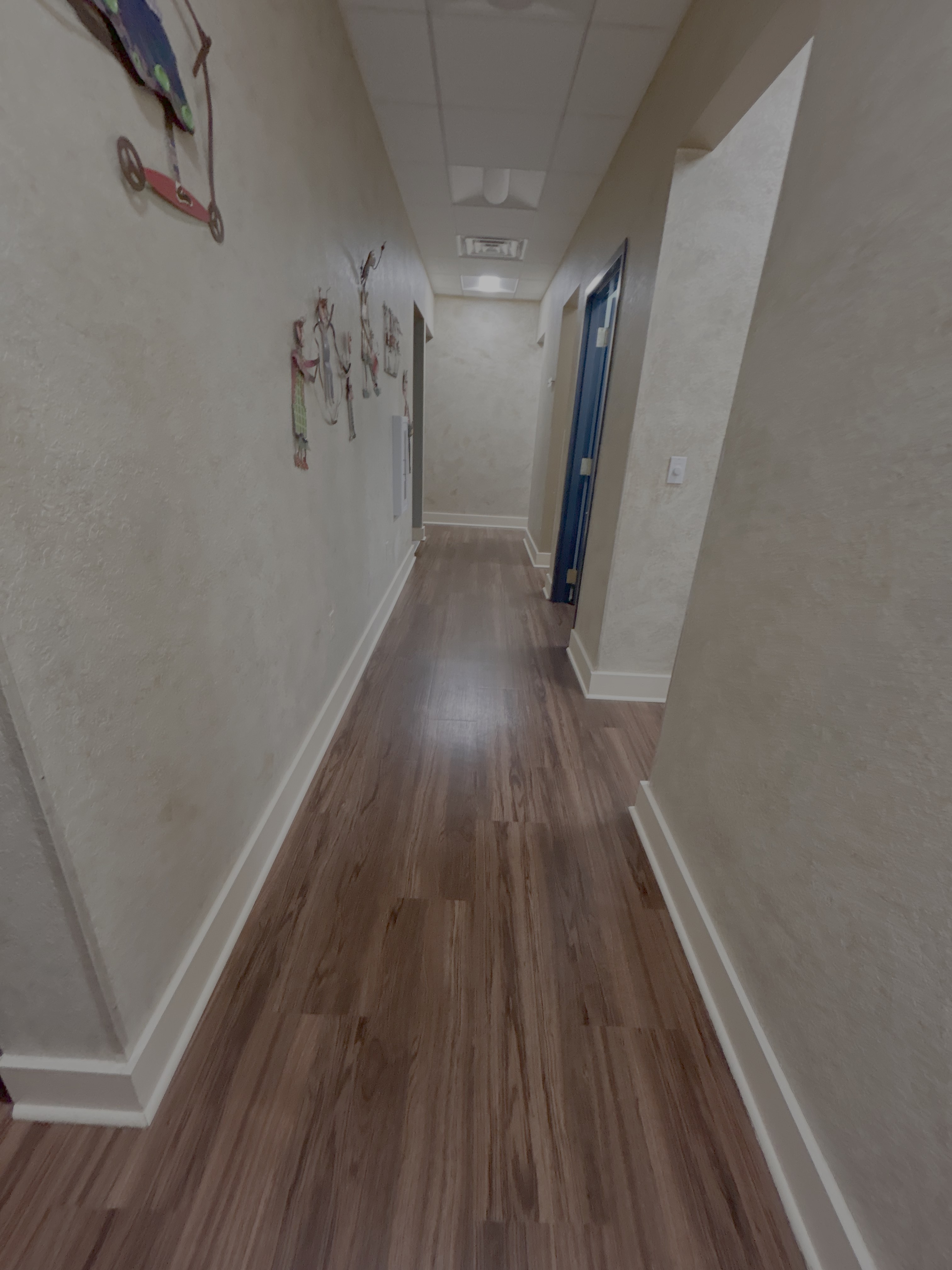 Dental office hallway cleaning