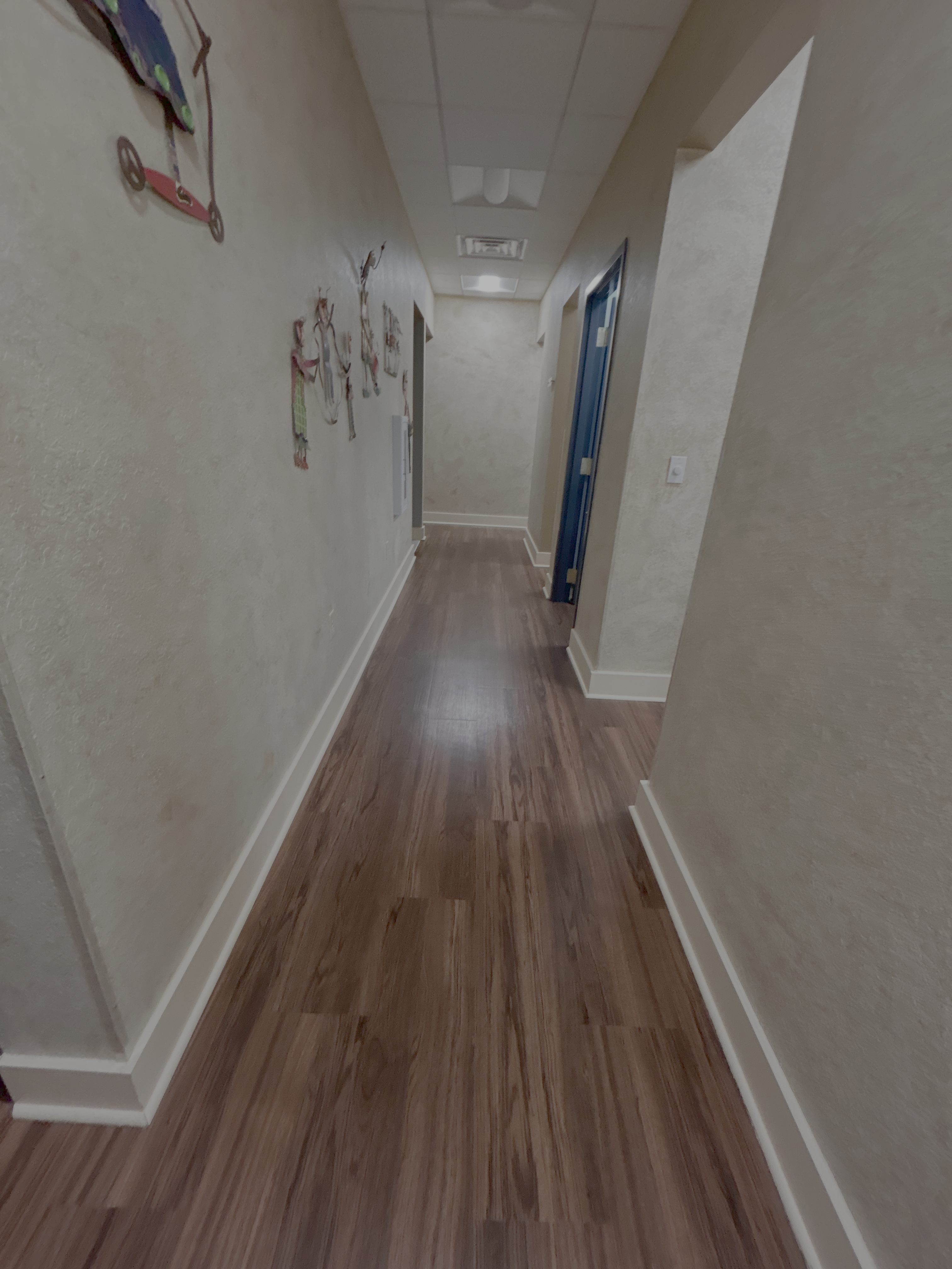 Dental office hallway cleaning