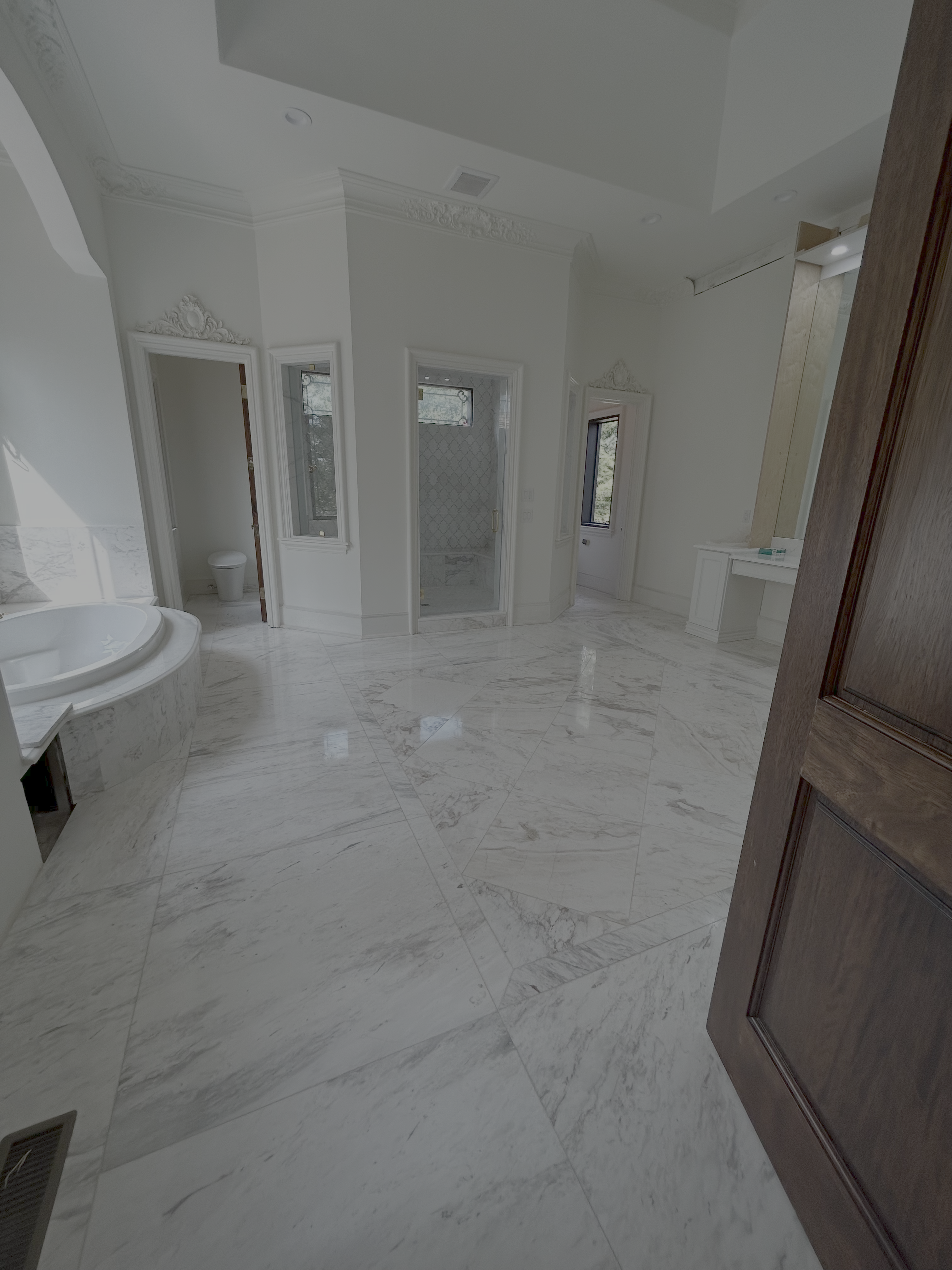Post-construction bathroom cleaning